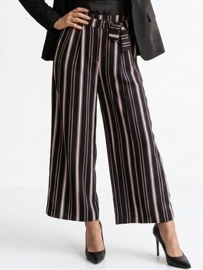 ZARA | STRIPED WIDE LEG PANTS